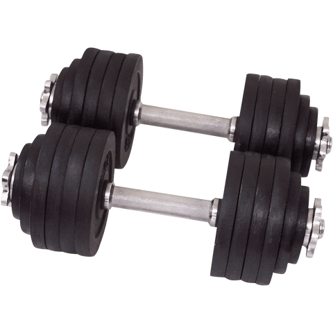 One Pair of Adjustable Dumbbells Cast Iron Total 105 Lbs