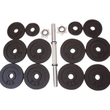 One Pair of Adjustable Dumbbells Cast Iron Total 105 Lbs